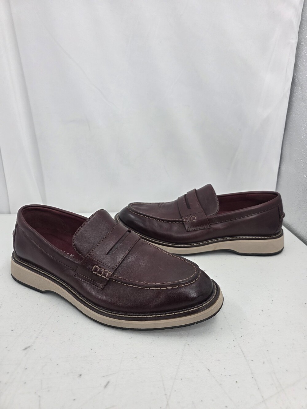 Cole Haan Osborn Grand Penny Loafer Men’s Size 9M Burgundy Leather C38243 No Box